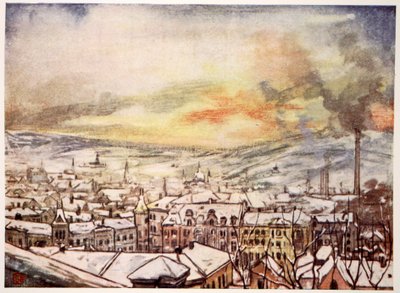 Vogelperspektive von Christiania, 1905 von Nico Jungman